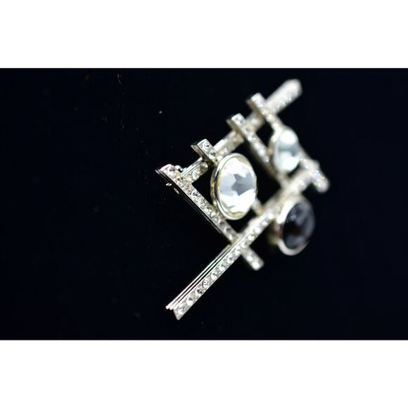 Jean Louis Scherrer Cabochon Pin Brooch JLS Modern Contemporary Designer Bin4 - Picture 4 of 12